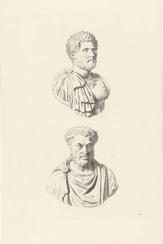 Busts of Pupienus and Balbinus, Theodor Matham, 1640 Canvas Print