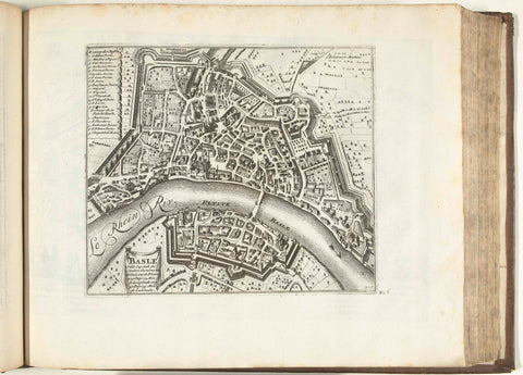 Map of Basel, 1726, anonymous, 1726 Canvas Print