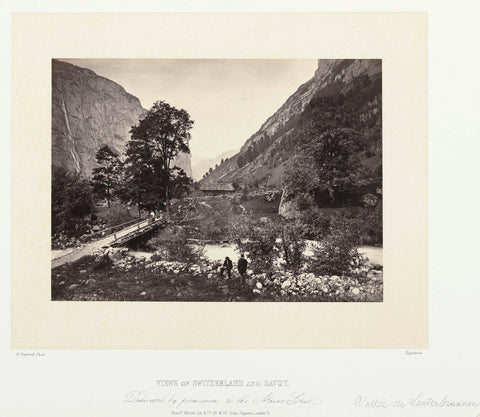 View in lauterbrunnental, William England, 1863 - 1865 Canvas Print