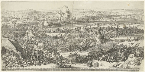 Victory of Duke Charles V of Lorraine and Margrave Louis William of Baden-Baden over the Turks at Nagyharsány, 1687, Romeyn de Hooghe, 1687 Canvas Print