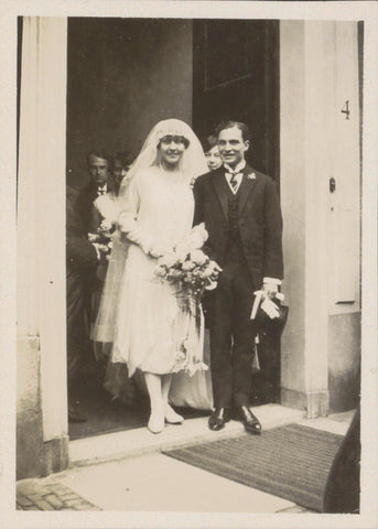 Wedding portrait of a pupil of the Colonial School for Girls and Women in The Hague, anonymous, c. 1920 - c. 1930 Canvas Print