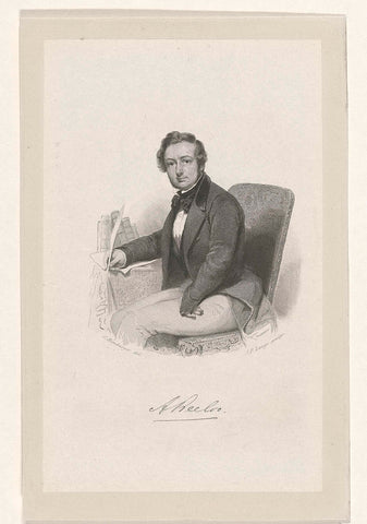 Portrait of Adrianus Beelo, Johannes Philippus Lange, 1820 - 1849 Canvas Print