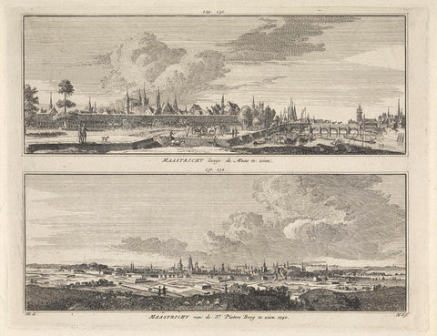 Two faces of Maastricht, Hendrik Spilman, 1746 Canvas Print