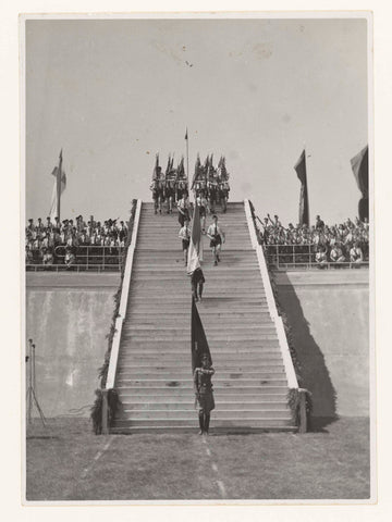 Youth storm in Stadion Galgenwaard, Photo service NSB, 1942 Canvas Print