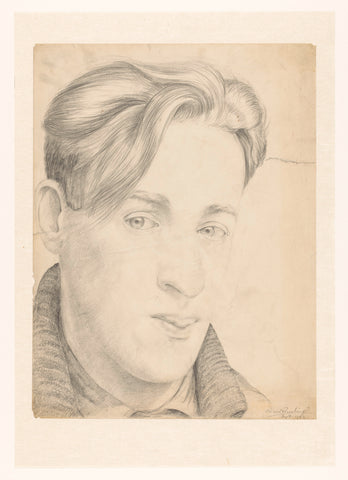 Self-portrait, September 1942, Cor van Teeseling, 1942 Canvas Print