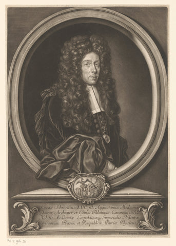 Portrait of Lucas Schröck, Elias Christopf Heiss, 1698 Canvas Print