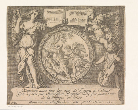 Cadmus slaying the dragon, Gerard de Lairesse, 1682 Canvas Print