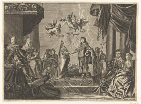 Marriage of Prince William II and Mary Stuart, 1641, anonymous, 1651 - 1652 Canvas Print