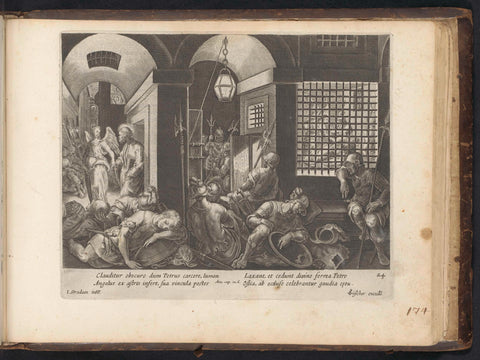 Peter is freed from prison by an angel, anonymous, 1646 Canvas Print