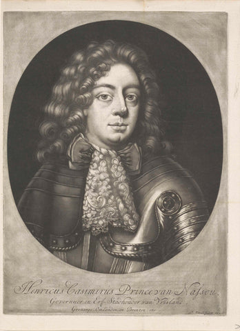 Portrait of Hendrik Casimir II, Count of Nassau-Dietz, Pieter Schenk (I), 1675-1711 Canvas Print