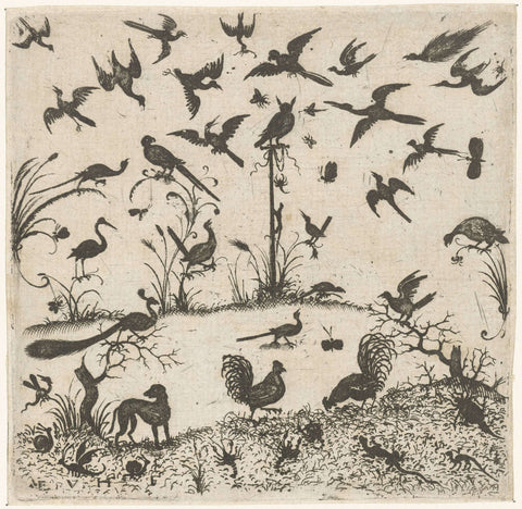 Birds, Esaias van Hulsen, 1617 Canvas Print