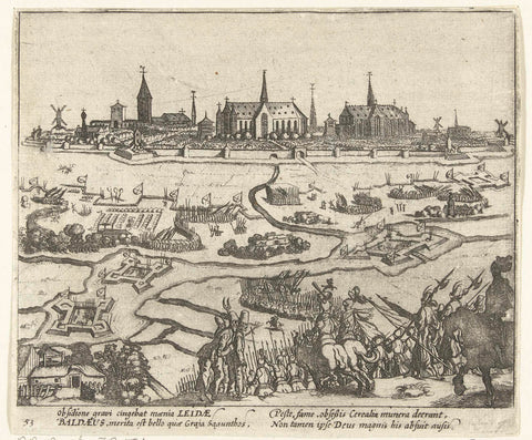 Siege of Leiden, 1574, Simon Frisius, 1613-1615 Canvas Print