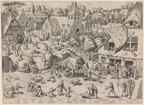 Fair of Hoboken, Frans Hogenberg, 1559 - 1561 Canvas Print