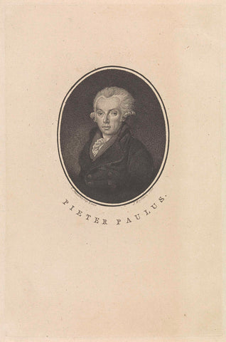 Portrait of Pieter Paulus, Jacobus Wijsman, 1794 - 1827 Canvas Print