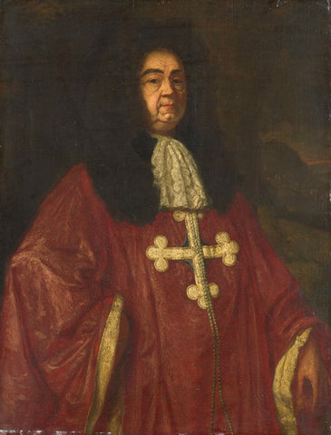 Portrait of Johannes Camprich van Cronefelt, Knight of the Order of St. Maurice and St. Lazarus, Imperial German Ambassador to The Hague, Simon Ruys, 1679 - 1687 Canvas Print