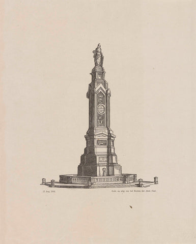 Memorial to the Volksgeest of 1830 and 1831, unveiled 1856, Dirk Wijbrand Tollenaar, 1856 Canvas Print