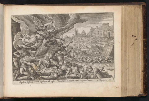 The angel of the Lord kills the Assyrians, anonymous, Maerten de Vos, 1646 Canvas Print