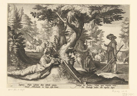 Mercury and Battus, Hendrick Goltzius (workshop of), 1590 Canvas Print