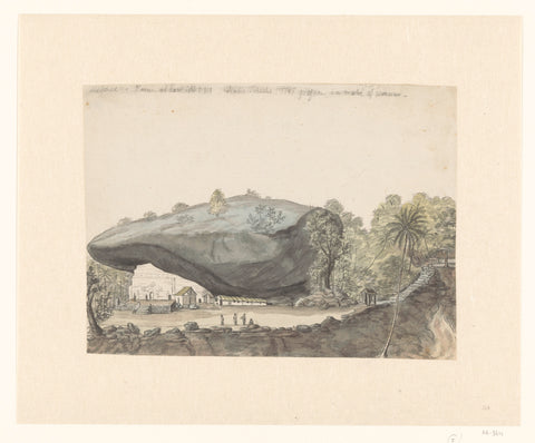 Islamic rock sanctuary of Kuragala on Ceylon, Jan Brandes, 1785 Canvas Print