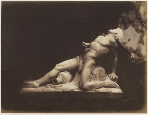 Sculptuur van een dronken faun door John Hogan, tentoongesteld op de Great Exhibition of the Works of Industry of All Nations van 1851 in Londen, anonymous, 1851 Canvas Print