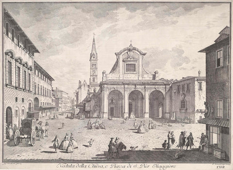 Piazza San Pier Maggiore, Pietro Monaco, 1717 - 1763 Canvas Print