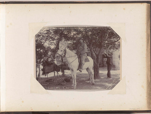 Portrait of General Louis Botha on horseback, Jan van Hoepen, 1899 - 1900 Canvas Print