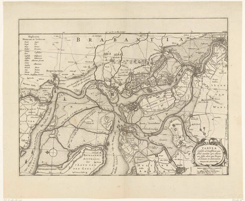 Forts on the Eastern and Western Scheldt, 1627, anonymous, 1690 - 1710 Canvas Print