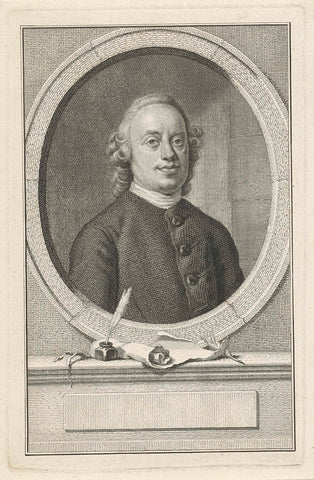 Portrait of Christiaan Salomo Duijtsch, Jacob Houbraken, 1767 - 1769 Canvas Print