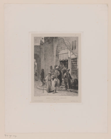 Muslims leave the mosque, Léopold Flameng, 1867 Canvas Print