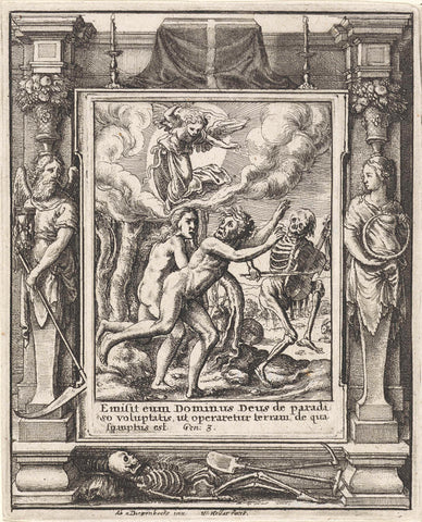 Expulsion from Paradise, Wenceslaus Hollar, 1651 Canvas Print