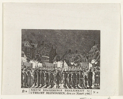 Schutterij takes the oath at Utrecht, 1786, anonymous, 1786 - 1790 Canvas Print