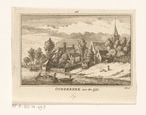 View of Ouderkerk aan den IJssel, 1620, Abraham Rademaker, 1725 - 1803 Canvas Print