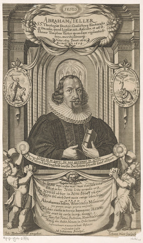 Portrait of Abraham Teller, Johann Dürr, 1659 Canvas Print