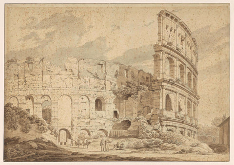 The Colosseum in Rome, Hendrik Voogd, 1797 Canvas Print