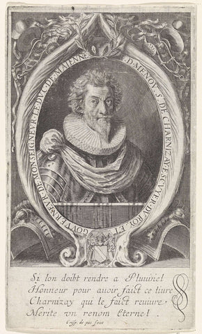 Portret van René de Menou, graaf van Charnizay, Crispijn van de Passe (II), 1625 Canvas Print