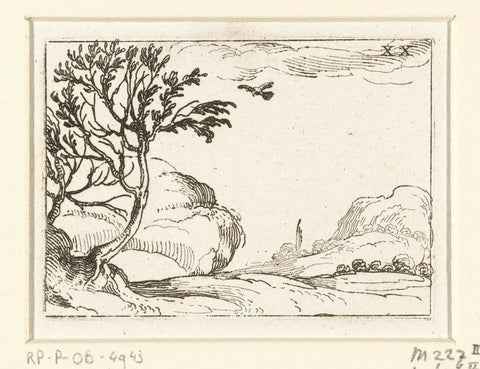 Pigeon in the desert, Jacques Callot, 1646 Canvas Print