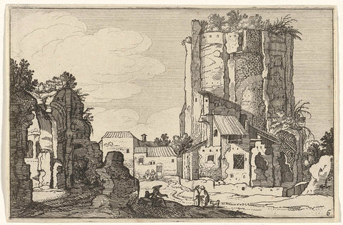 Two ruins, Willem van Nieulandt (II), 1618 Canvas Print