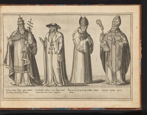 Four ecclesiastical prelates, Abraham de Bruyn, in or before 1581 Canvas Print