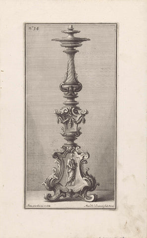 Candlestick with Saint Paul, Maximilian Joseph Limpach, 1714 Canvas Print