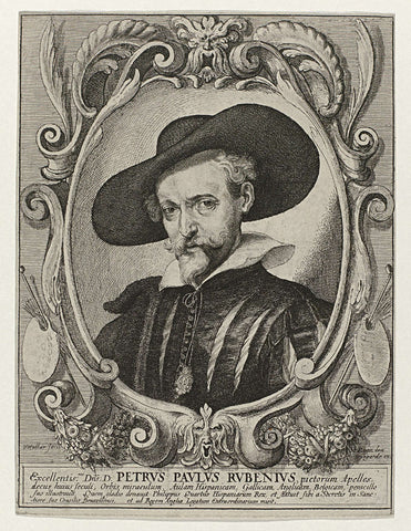 Portret Peter Paul Rubens, Wenceslaus Hollar, after c. 1625 - before 1677 Canvas Print