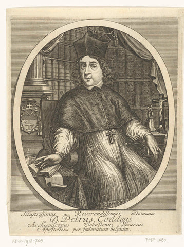 Portrait of apostolic vicar Petrus Codde, François van Bleyswijck, 1681 - 1726 Canvas Print