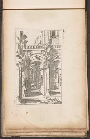 Ruins of a multi-aisled building, Jacques Androuet, 1550 Canvas Print