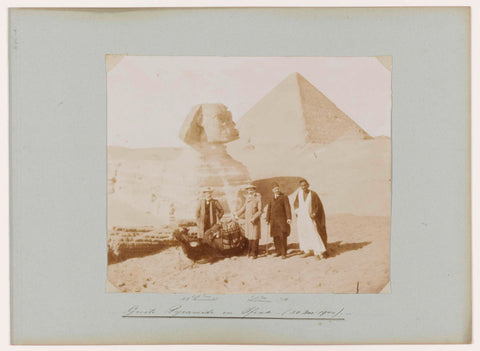 E.M. Wissman and H.A. Romswinkel for large pyramid and sphinx at Giza, 30 Dec 1900, anonymous, 1900 Canvas Print