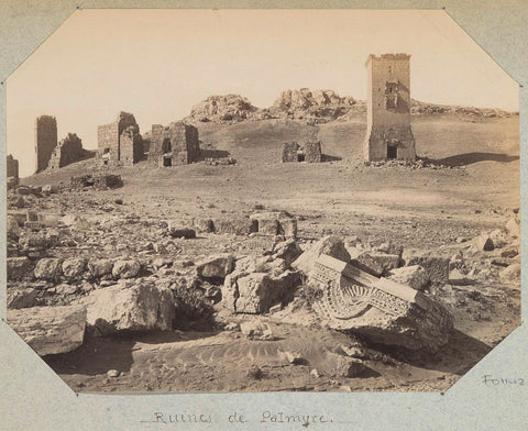 Plain with ruins in Palmyra (Syria), anonymous, c. 1880 - c. 1900 Canvas Print