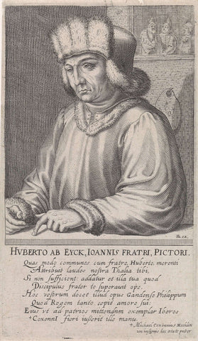 Portrait of Hubert van Eyck, Hendrick Hondius (I), 1610 Canvas Print