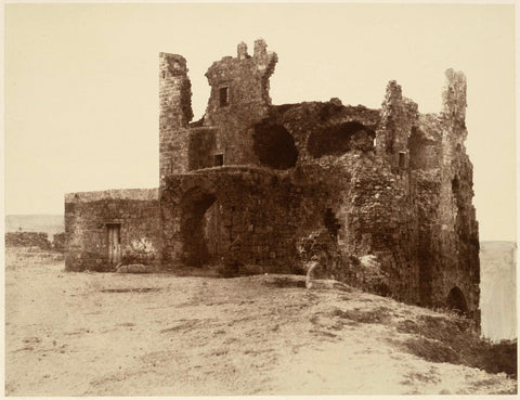 Ruins of a tower in Tripoli, Louis De Clercq, 1859 - 1860 Canvas Print