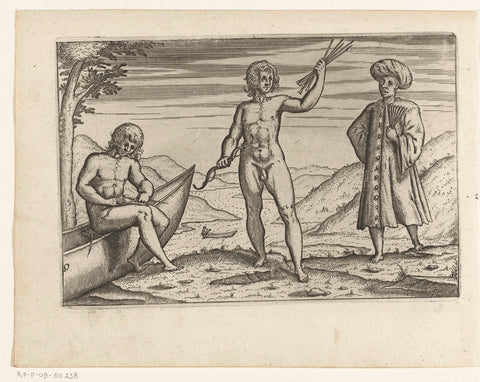 Inhabitants of pugniatan island (Enggano), 1596, anonymous, 1646 Canvas Print