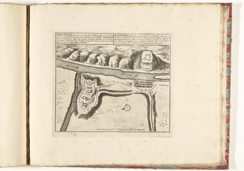 Map of Rheinfels (Sankt Goar), c. 1701-1713, Abraham Allard, 1701 - 1714 Canvas Print