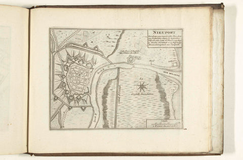 Map of Nieuwpoort, 1726, anonymous, 1726 Canvas Print