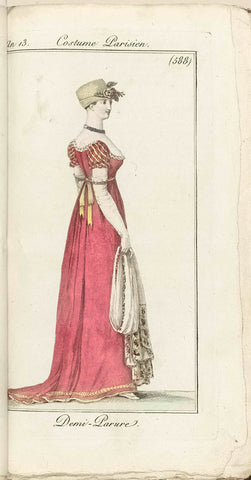 Journal des Dames et des Modes, Costume Parisien, 1805, An 13 (588) Demi-Parure, anonymous, 1805 Canvas Print